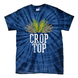 Crop Top Farm Pun Corn Farming Agriculture Funny Farmer Tie-Dye T-Shirt