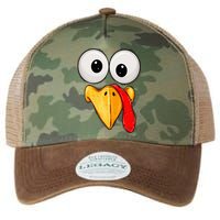 Cute Turkey Face Thanksgiving Matching Family Legacy Tie Dye Trucker Hat