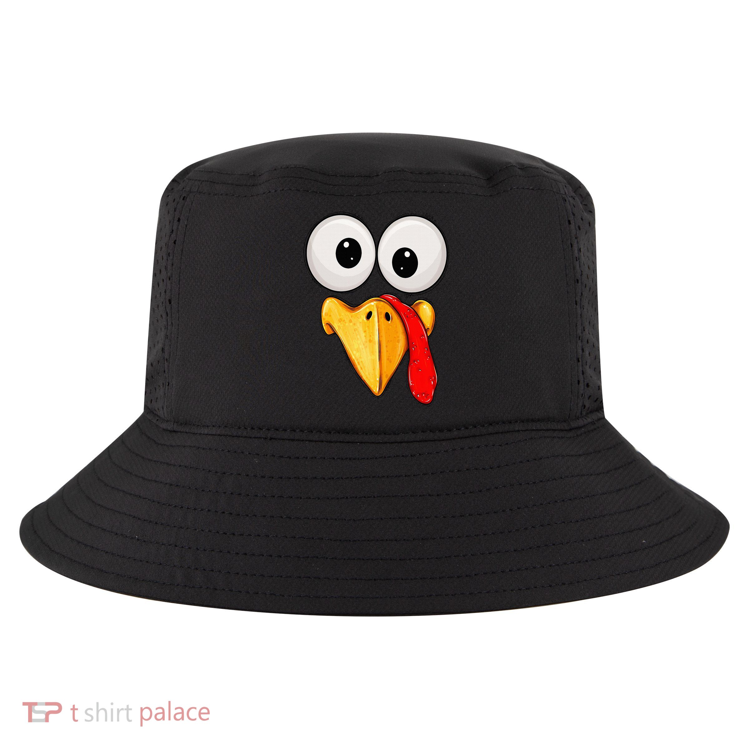 Cute Turkey Face Thanksgiving Matching Family Cool Comfort Performance Bucket Hat