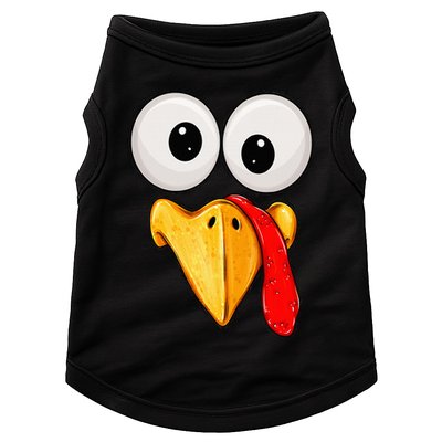 Cute Turkey Face Thanksgiving Matching Family Doggie Tank