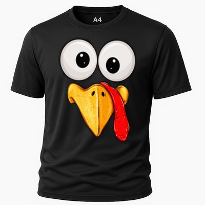 Cute Turkey Face Thanksgiving Matching Family Performance Shirt