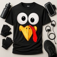 Cute Turkey Face Thanksgiving Matching Family Performance Shirt