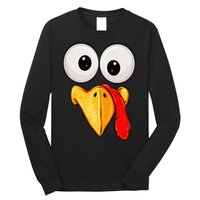 Cute Turkey Face Thanksgiving Matching Family Long Sleeve Shirt