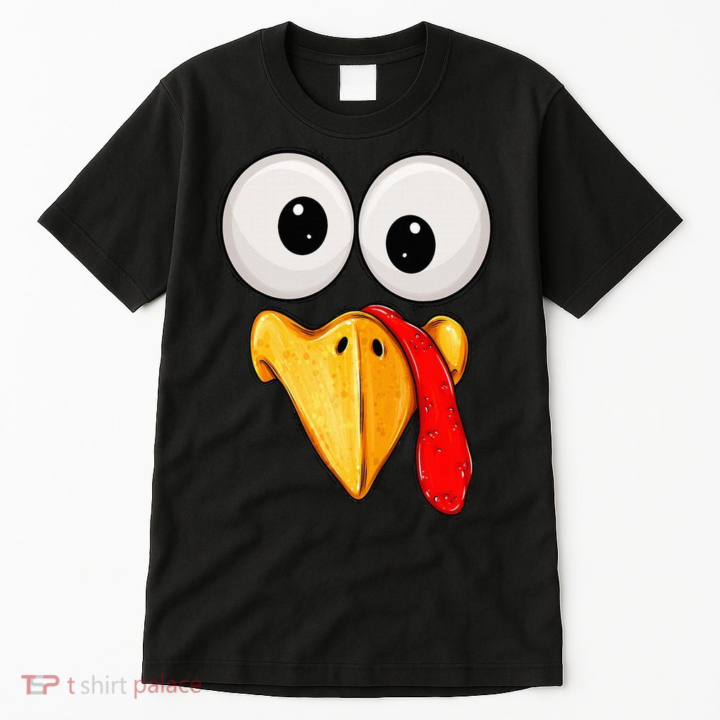 Cute Turkey Face Thanksgiving Matching Family Tall T-Shirt