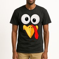 Cute Turkey Face Thanksgiving Matching Family Tall T-Shirt