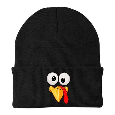 Cute Turkey Face Thanksgiving Matching Family Beanie