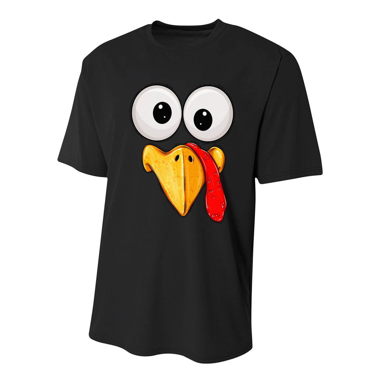 Cute Turkey Face Thanksgiving Matching Family Youth Performance Sprint T-Shirt