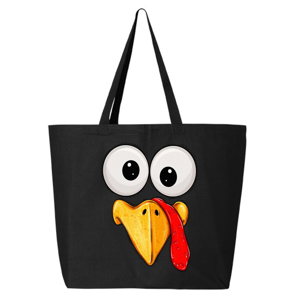 Cute Turkey Face Thanksgiving Matching Family 25L Jumbo Tote