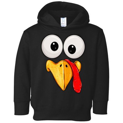 Cute Turkey Face Thanksgiving Matching Family Toddler Hoodie