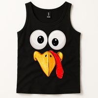 Cute Turkey Face Thanksgiving Matching Family Tank Top