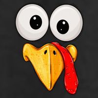 Cute Turkey Face Thanksgiving Matching Family Golf Towel