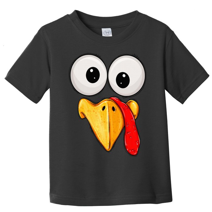 Cute Turkey Face Thanksgiving Matching Family Toddler T-Shirt