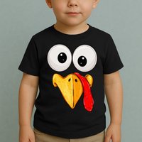 Cute Turkey Face Thanksgiving Matching Family Toddler T-Shirt