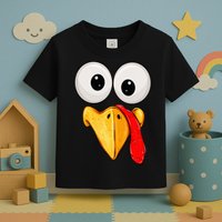 Cute Turkey Face Thanksgiving Matching Family Toddler T-Shirt