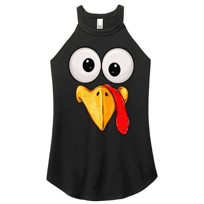 Cute Turkey Face Thanksgiving Matching Family Women's Perfect Tri Rocker Tank