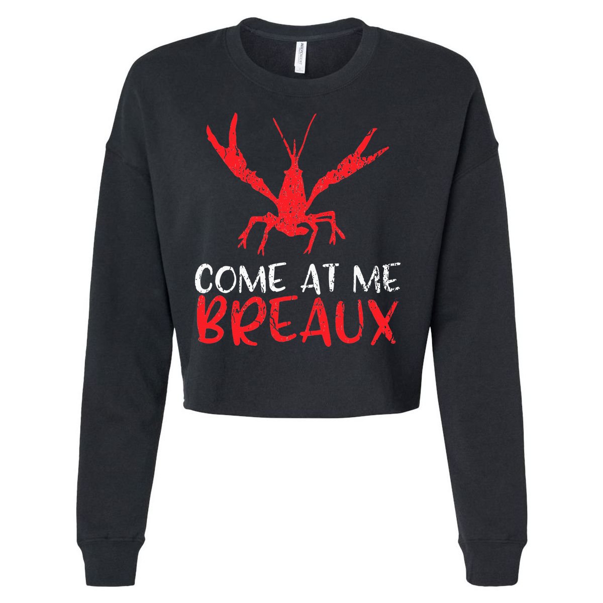 Crawfish Tees Funny Cajun Cropped Pullover Crew