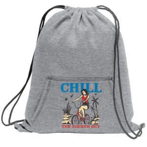 Chill The Fourth Out Funny 4th Of July Patriotic Sweatshirt Cinch Pack Bag