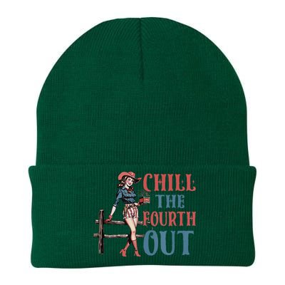 Chill The Fourth Out Cowgirl 4th Of July Knit Cap Winter Beanie