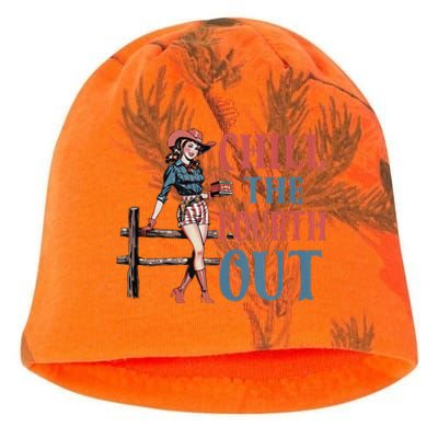 Chill The Fourth Out Cowgirl 4th Of July Kati - Camo Knit Beanie