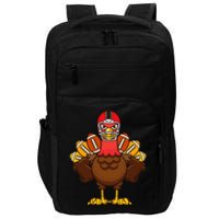 Cool Thanksgiving Football Gobble Player Turkey Impact Tech Backpack