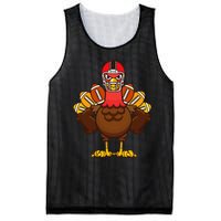 Cool Thanksgiving Football Gobble Player Turkey Mesh Reversible Basketball Jersey Tank