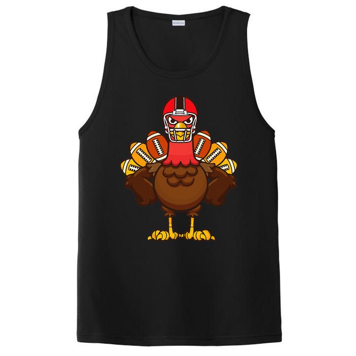 Cool Thanksgiving Football Gobble Player Turkey PosiCharge Competitor Tank