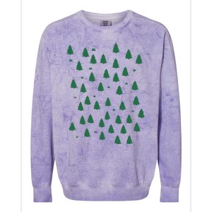 Christmas Tree Forest Tree Camping Colorblast Crewneck Sweatshirt