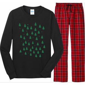 Christmas Tree Forest Tree Camping Long Sleeve Pajama Set