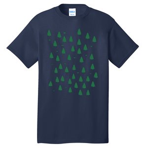 Christmas Tree Forest Tree Camping Tall T-Shirt