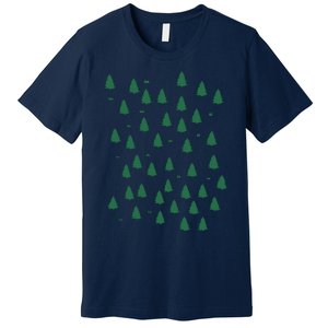 Christmas Tree Forest Tree Camping Premium T-Shirt