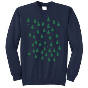 Christmas Tree Forest Tree Camping Tall Sweatshirt