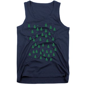 Christmas Tree Forest Tree Camping Tank Top