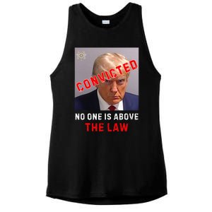 Convicted Trump Guilty Lock Him Up No One Is Above The Law Ladies PosiCharge Tri-Blend Wicking Tank