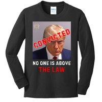 Convicted Trump Guilty Lock Him Up No One Is Above The Law Kids Long Sleeve Shirt