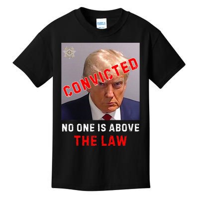 Convicted Trump Guilty Lock Him Up No One Is Above The Law Kids T-Shirt