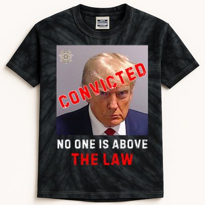 Convicted Trump Guilty Lock Him Up No One Is Above The Law Kids Tie-Dye T-Shirt