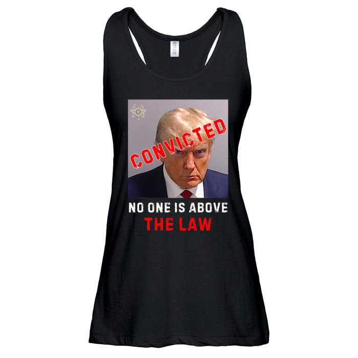 Convicted Trump Guilty Lock Him Up No One Is Above The Law Ladies Essential Flowy Tank