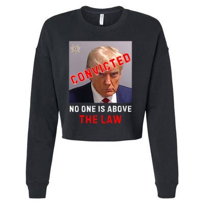 Convicted Trump Guilty Lock Him Up No One Is Above The Law Cropped Pullover Crew