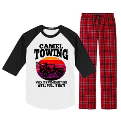 Camel Towing Gift Funny Retro Camel Towing Funny Halloween Gift Raglan Sleeve Pajama Set