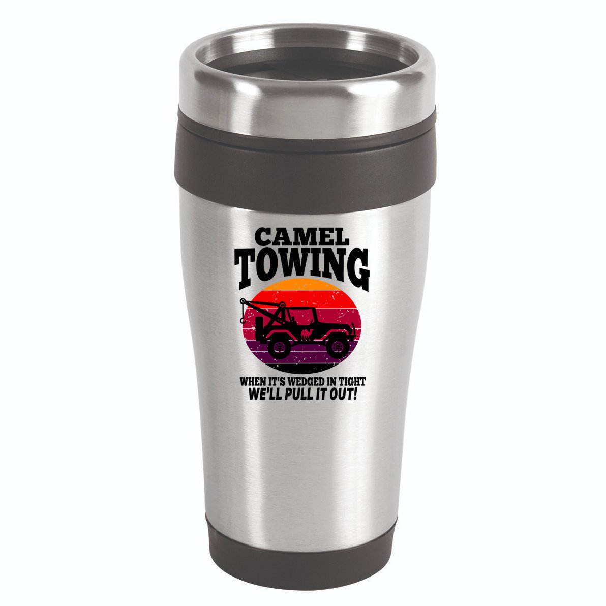 Camel Towing Gift Funny Retro Camel Towing Funny Halloween Gift 16oz Travel Tumbler