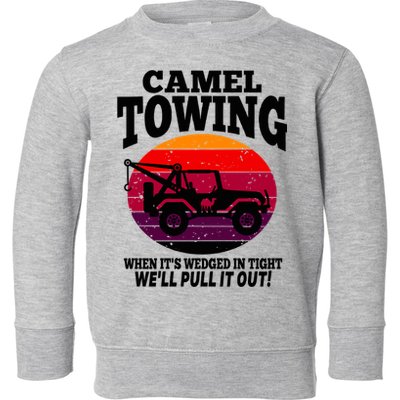 Camel Towing Gift Funny Retro Camel Towing Funny Halloween Gift Toddler Sweatshirt