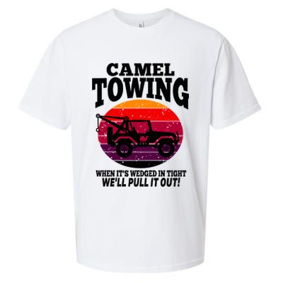 Camel Towing Gift Funny Retro Camel Towing Funny Halloween Gift Sueded Cloud Jersey T-Shirt