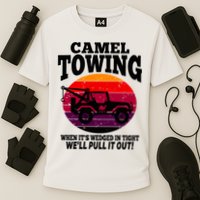 Camel Towing Gift Funny Retro Camel Towing Funny Halloween Gift Cooling Performance Crew T-Shirt