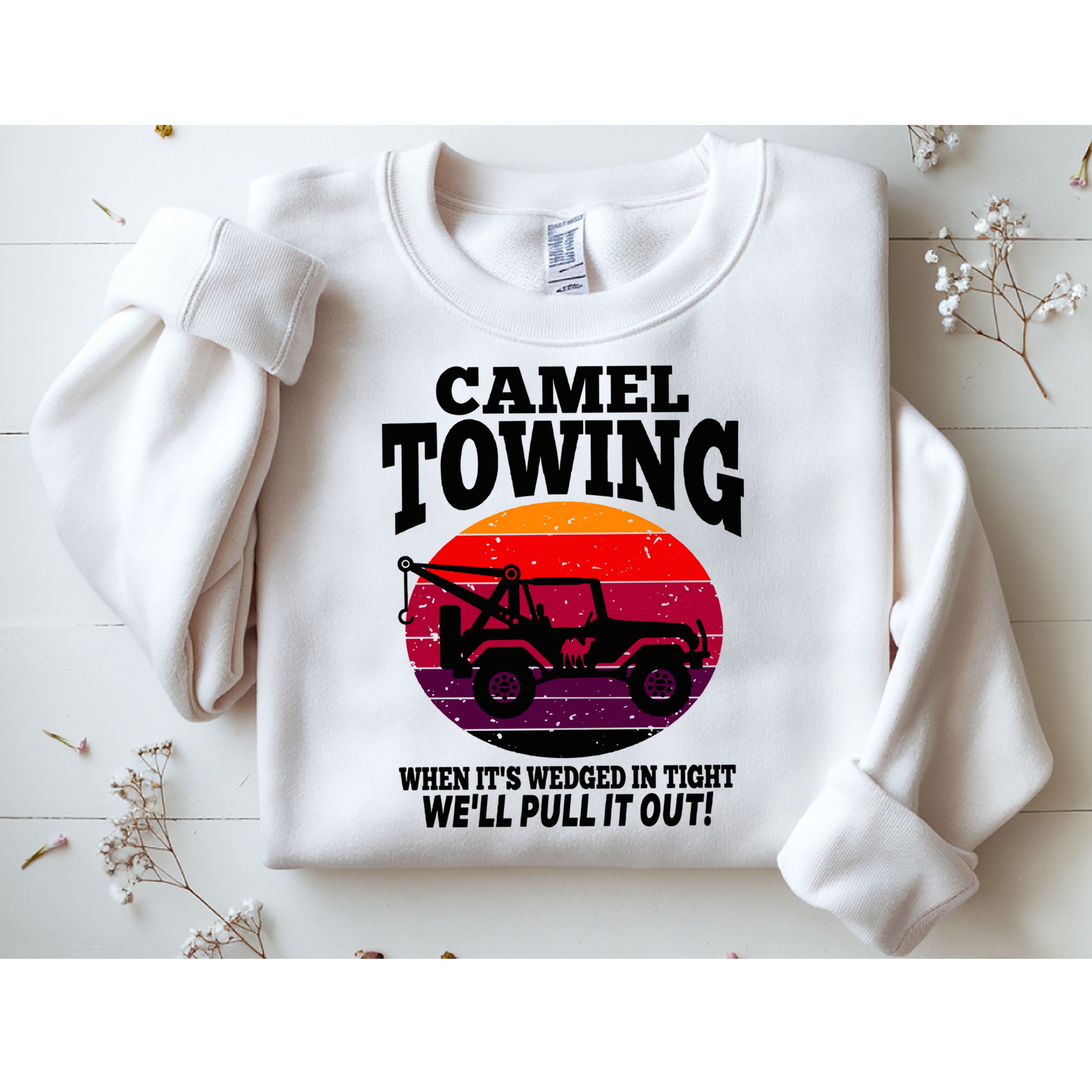 Camel Towing Gift Funny Retro Camel Towing Funny Halloween Gift Sweatshirt