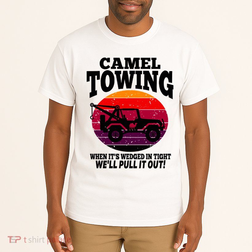 Camel Towing Gift Funny Retro Camel Towing Funny Halloween Gift Tall T-Shirt