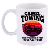 Camel Towing Gift Funny Retro Camel Towing Funny Halloween Gift 11oz C Handle Ceramic Mug