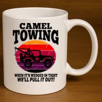 Camel Towing Gift Funny Retro Camel Towing Funny Halloween Gift 11oz C Handle Ceramic Mug