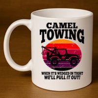Camel Towing Gift Funny Retro Camel Towing Funny Halloween Gift 11oz C Handle Ceramic Mug
