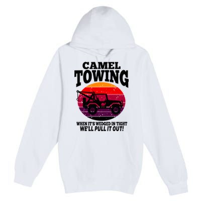 Camel Towing Gift Funny Retro Camel Towing Funny Halloween Gift Premium Pullover Hoodie