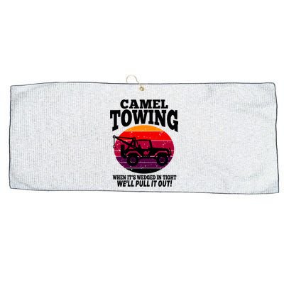 Camel Towing Gift Funny Retro Camel Towing Funny Halloween Gift Large Microfiber Waffle Golf Towel